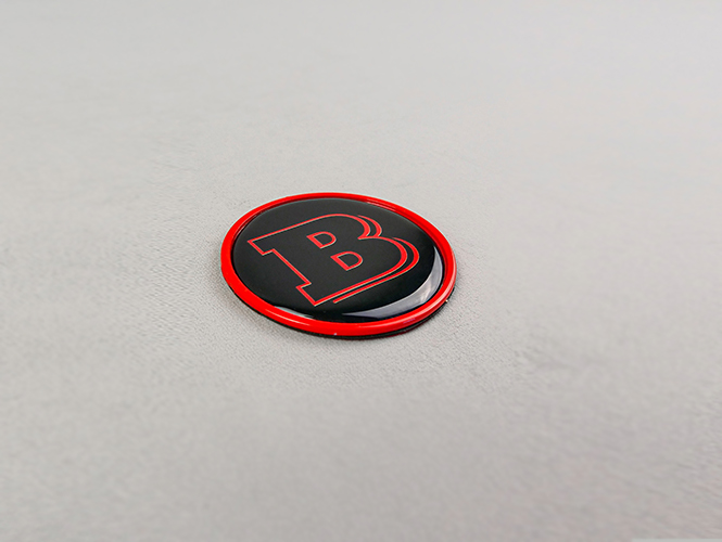 Red Metal Brabus Badge Logo Emblem 55mm for Hood Scoop Trunk Mercedes-Benz G-Wagon G-Class W463 W463A